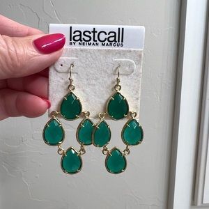 Green chandelier earrings from Neiman Marcus Last Call